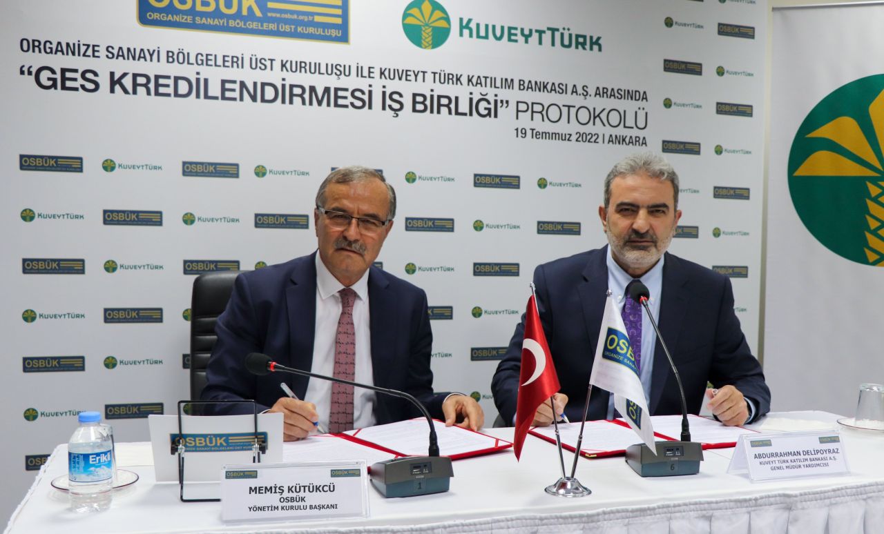 Kuveyt Türk Katılım Bankası OSB'lerinin Güneş Enerji Santrali yatırımlarına finansal destek sağlayacak 3