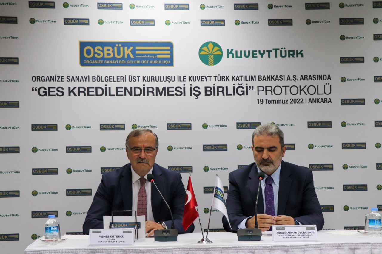 Kuveyt Türk Katılım Bankası OSB'lerinin Güneş Enerji Santrali yatırımlarına finansal destek sağlayacak 4