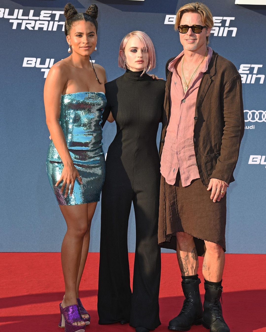 Gala kombini beğenilmedi! Yakışıklı aktör Brad Pitt etek giydi 8