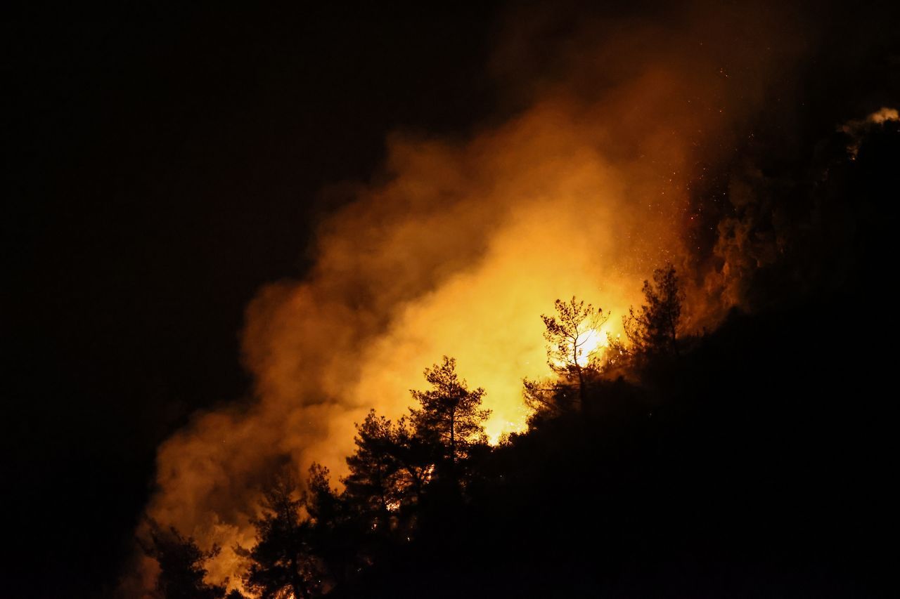Söke'deki orman yangını kontrol altına alınmaya çalışılıyor! Gece görüşlü helikopterler de görevde 4