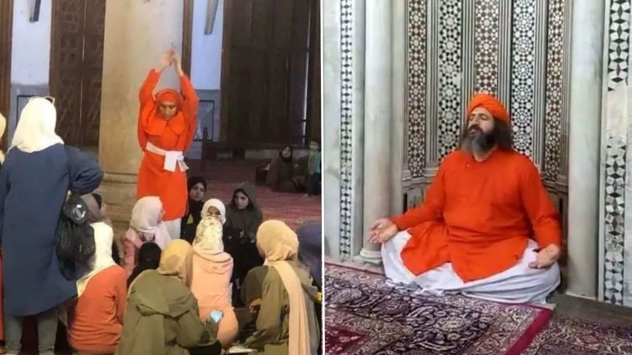 Şam Emevi Camii'nde skandal görüntüler: Tarikat lideri 'Dada Athman' Budist ayini düzenledi! 1