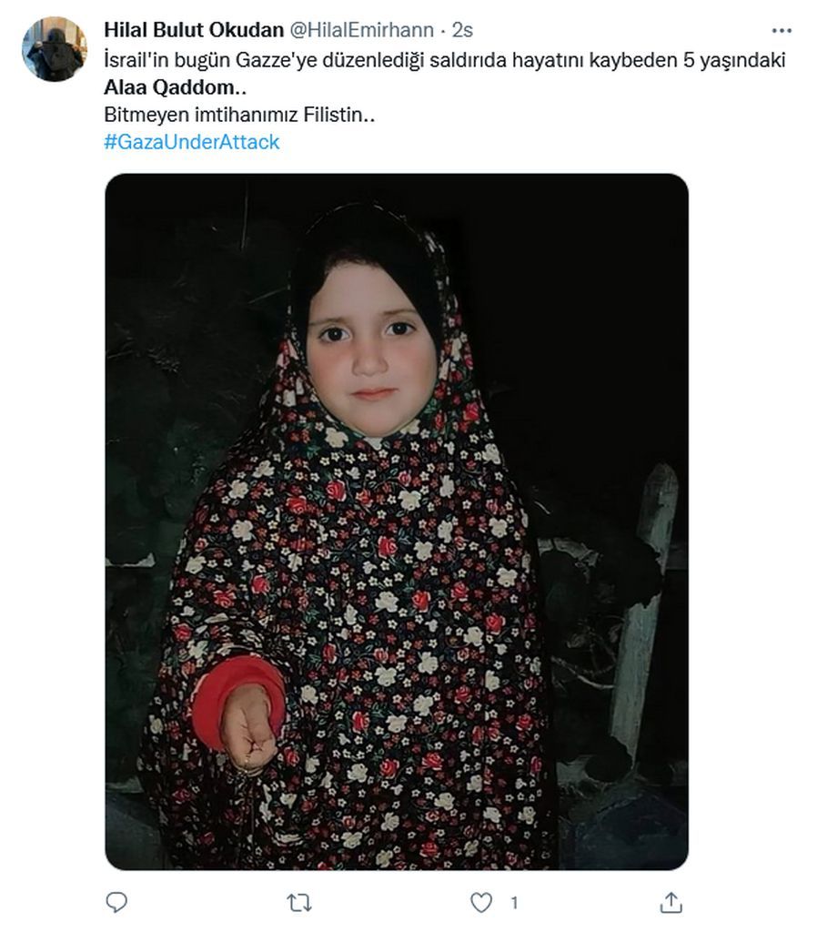 Milyonlar İsrail'in katlettiği 5 yaşındaki Alaa'ya ağlıyor 10