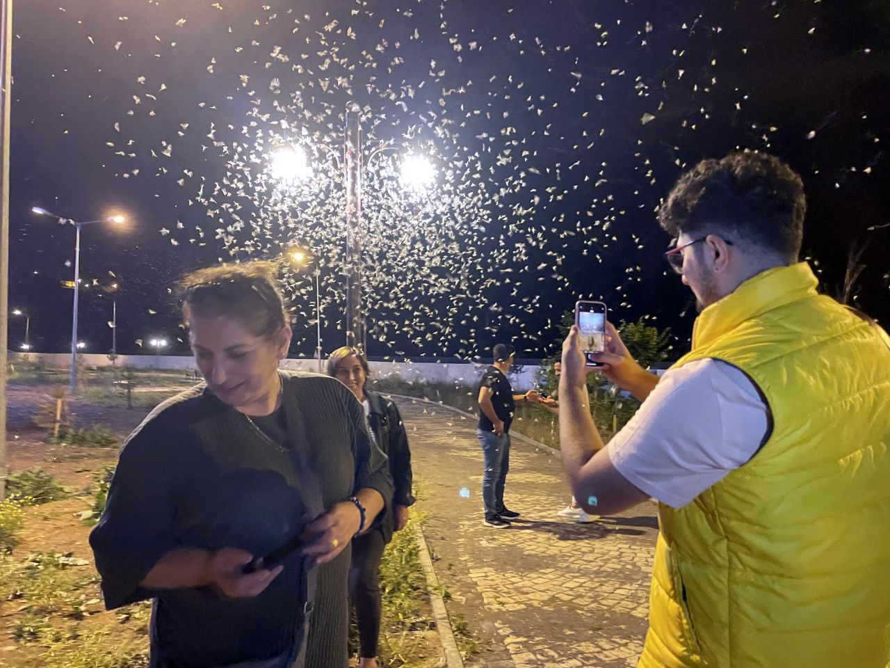 Ardahan'da vatandaşlar mayıs sineklerinin ölüm uçuşunu izledi 9