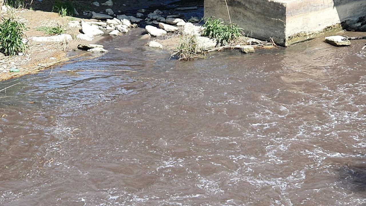Atıyla birlikte nehre giren genç, eğer ters dönünce akıntıya kapıldı 3