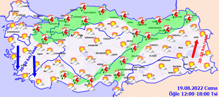 İstanbul için sağanak yağış uyarısı! İstanbul hava durumu 19 Ağustos Cuma 4