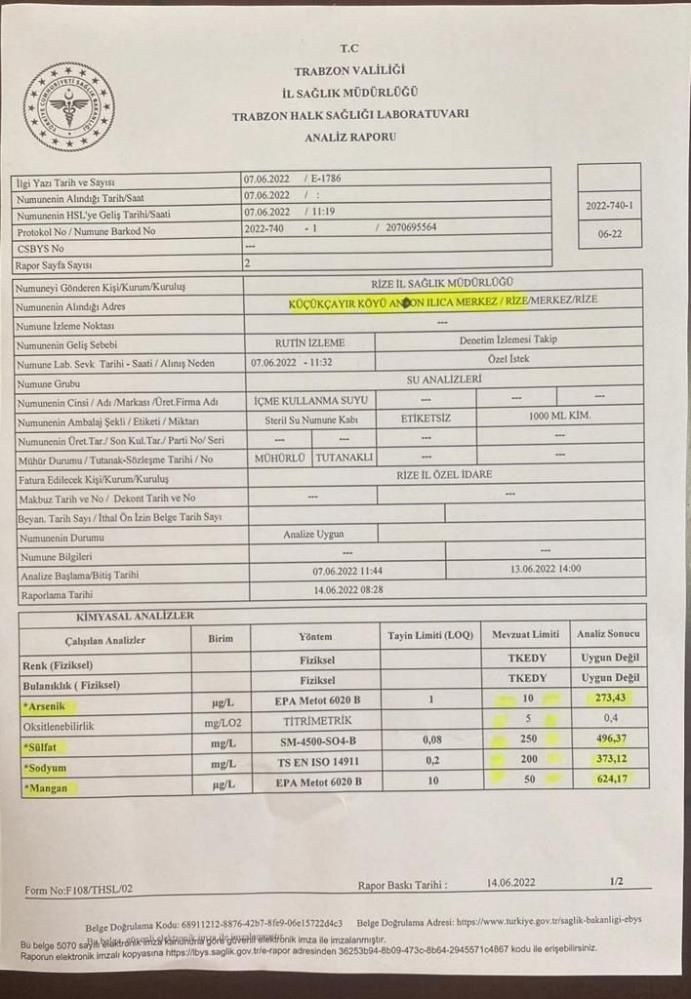 Arsenikli olduğu gerekçesiyle tabela asılmıştı! 'Ölen olmadı' diyerek o suyu içmeye devam ediyorlar 7