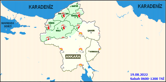 Ankara için sağanak yağış uyarısı yapıldı! Ankara hava durumu 19 Ağustos Cuma 1