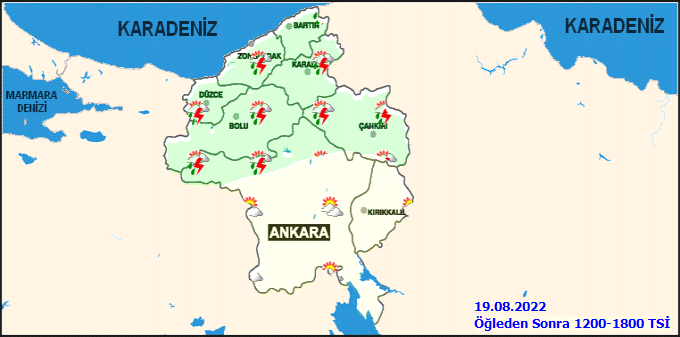 Ankara için sağanak yağış uyarısı yapıldı! Ankara hava durumu 19 Ağustos Cuma 2