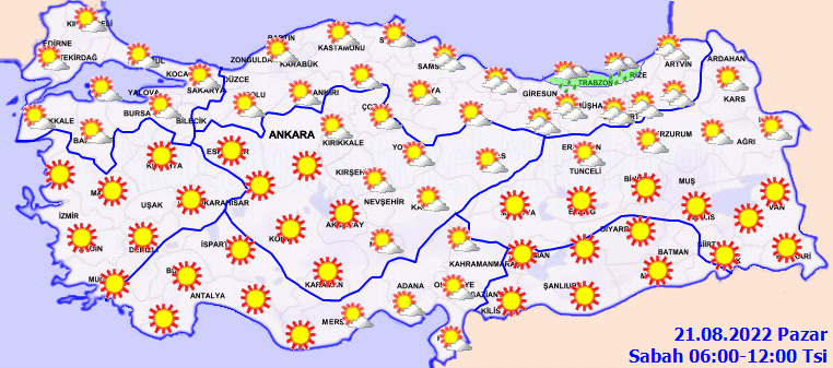 Meteoroloji Genel Müdürlüğü sağanak yağış uyarısı verdi! 21 Ağustos Pazar hava durumu tahminleri 1
