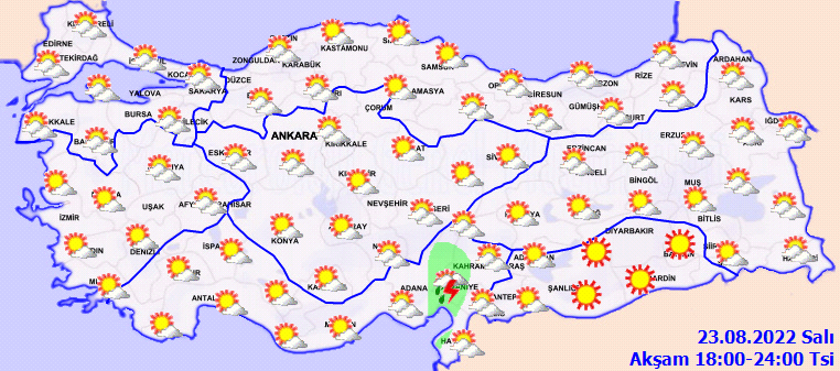 Meteoroloji Genel Müdürlüğü, 3 bölge için yağış uyarısı yaptı! 23 Ağustos Salı hava durumu tahminleri 2