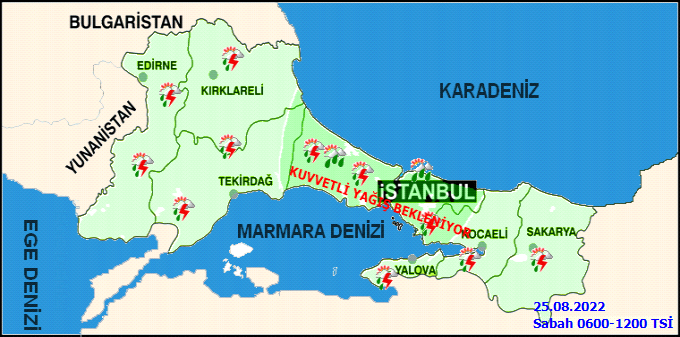 İstanbul’da yarın kuvvetli yağış bekleniyor! Ani sel ve su baskınlarına dikkat! 1