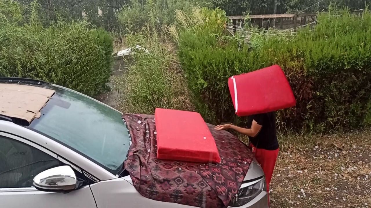Çorum’a ceviz büyüklüğünde dolu yağdı 5