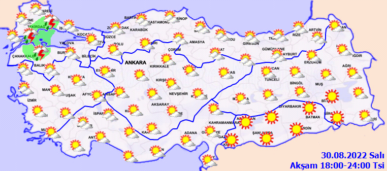 Meteoroloji yağışlar geri geliyor dedi! İşte Türkiye geneli hava durumu 30 Ağustos Salı 3