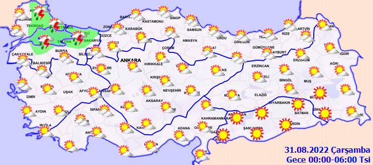 Meteoroloji yağışlar geri geliyor dedi! İşte Türkiye geneli hava durumu 30 Ağustos Salı 4