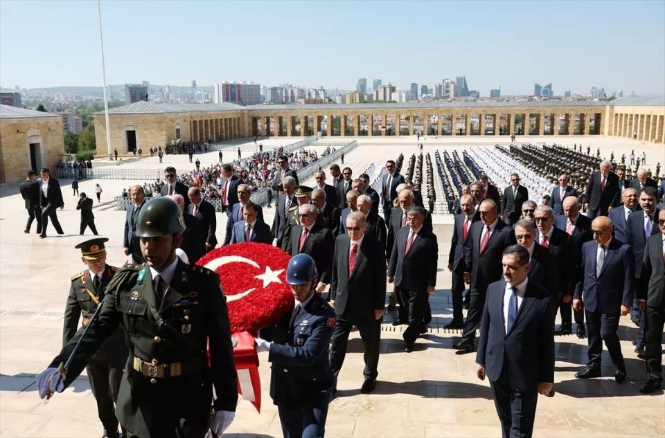 Cumhurbaşkanı Erdoğan ve devlet erkanı Anıtkabir'de! İşte önemli anlar... 49