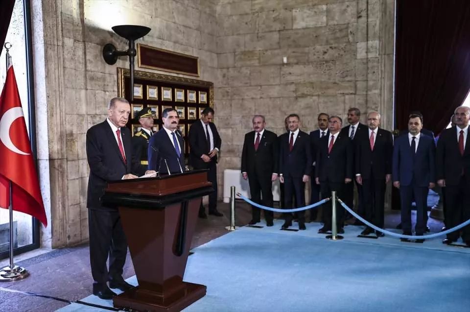 Cumhurbaşkanı Erdoğan ve devlet erkanı Anıtkabir'de! İşte önemli anlar... 29
