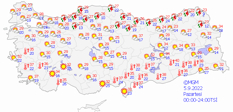 İstanbul 1 Eylül'den itibaren sağanak yağış altında! Meteoroloji 5 günlük harita yayınladı... 11