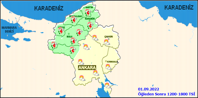 Ankara’nın iki ilçesinde yağış bekleniyor! Ankara hava durumu 1 Eylül Perşembe! 2