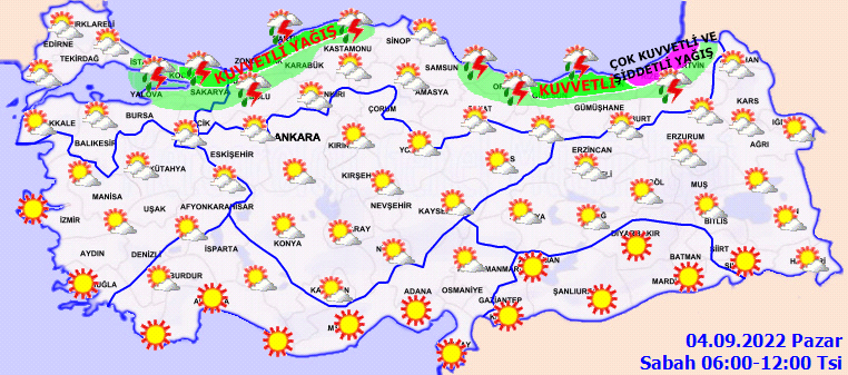 Meteoroloji’den sarı ve turuncu kodlu uyarı: Kuvvetli ve şiddetli yağış geliyor! 3