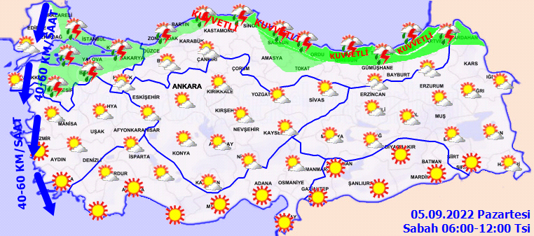 Meteoroloji’den sarı ve turuncu kodlu uyarı geldi! Yarın kuvvetli ve şiddetli yağış geliyor 4
