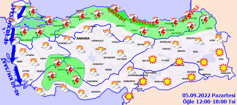 Meteoroloji'den 8 ile sarı ve turuncu kodlu uyarı: Sonbahar tam anlamıyla geldi... Gün boyu sağanak etkili olacak... 4