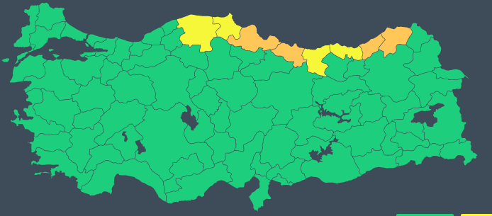 Meteoroloji’den sarı ve turuncu kodlu uyarı: Şiddetli yağışlara ve kuvvetli rüzgara dikkat! 2
