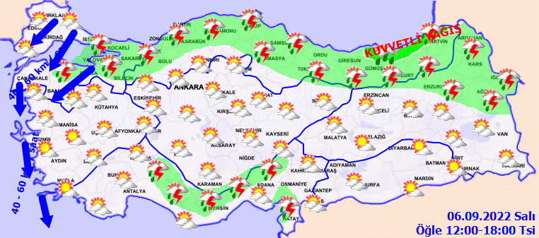 Meteoroloji’den 11 ile sarı kodlu, 2 ile turuncu kodlu uyarı: Kuvvetli yağış ve rüzgara dikkat! 4