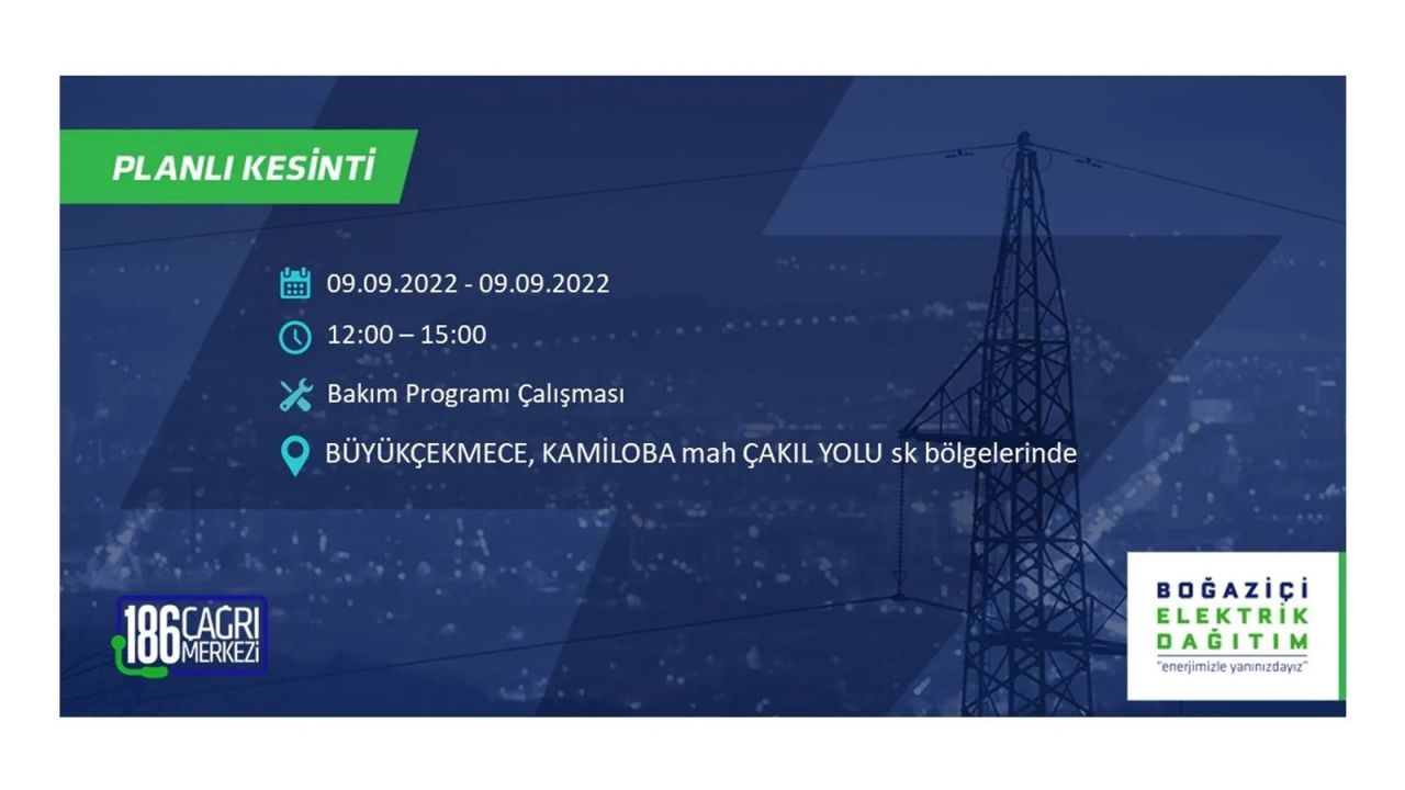 İstanbul'da dev elektrik kesintisi: 3 gün boyunca elektrik verilmeyecek! İşte elektrik kesintisi yapılacak ilçeler... 21