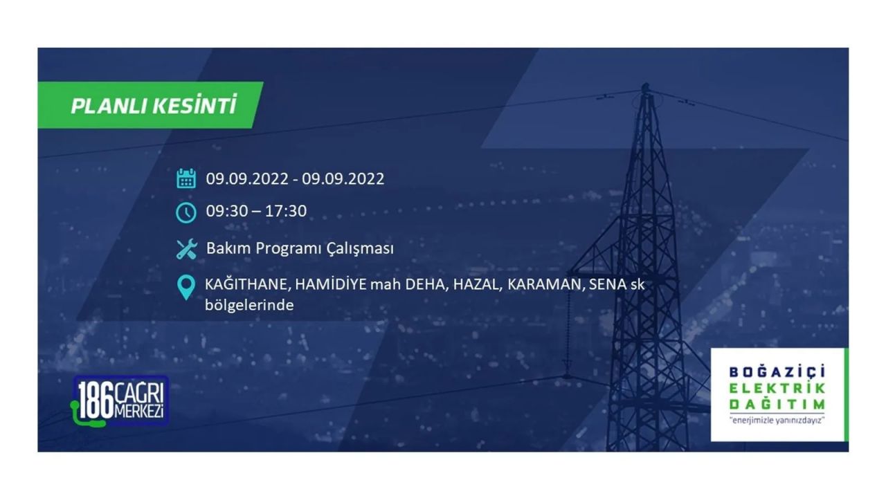 İstanbul'da dev elektrik kesintisi: 3 gün boyunca elektrik verilmeyecek! İşte elektrik kesintisi yapılacak ilçeler... 32