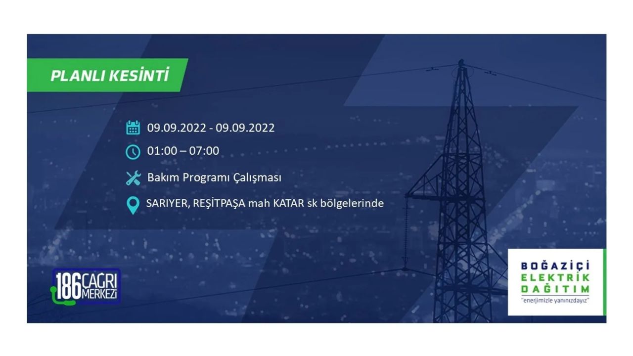 İstanbul'da dev elektrik kesintisi: 3 gün boyunca elektrik verilmeyecek! İşte elektrik kesintisi yapılacak ilçeler... 35