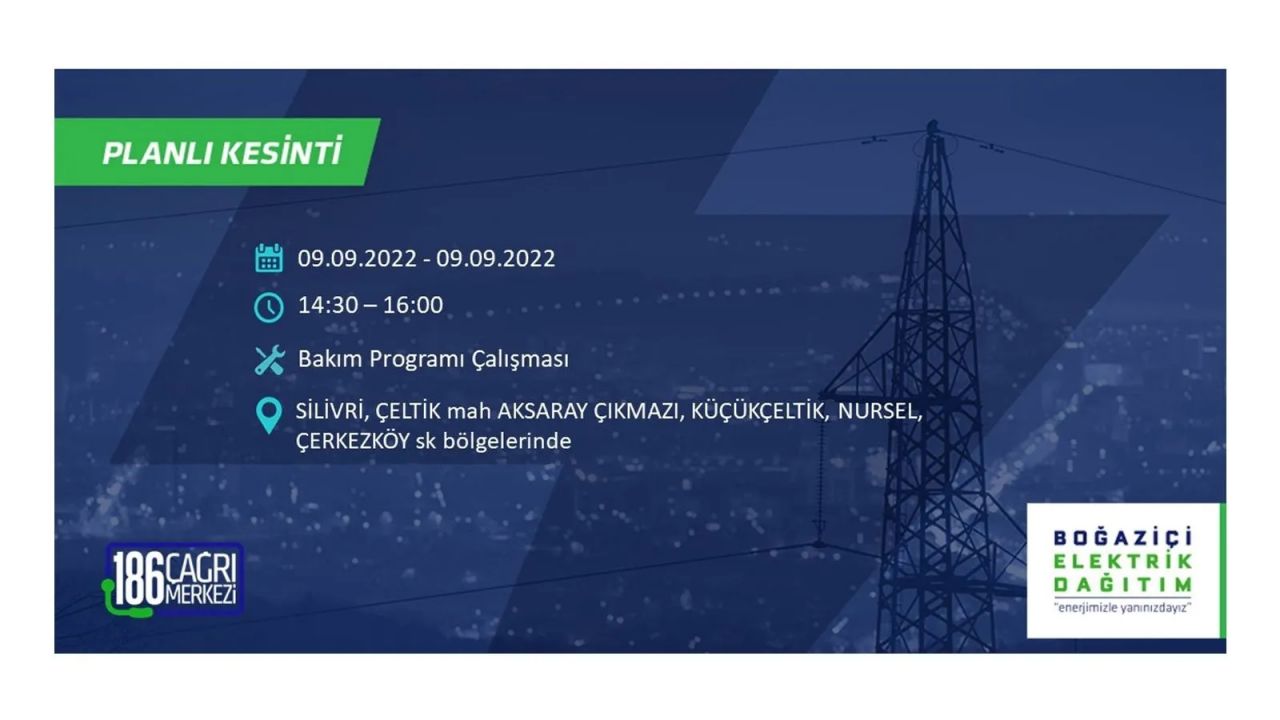 İstanbul'da dev elektrik kesintisi: 3 gün boyunca elektrik verilmeyecek! İşte elektrik kesintisi yapılacak ilçeler... 39