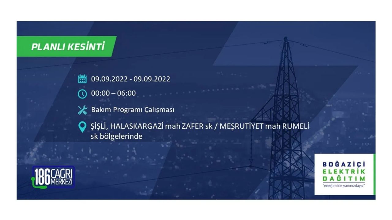 İstanbul'da dev elektrik kesintisi: 3 gün boyunca elektrik verilmeyecek! İşte elektrik kesintisi yapılacak ilçeler... 42