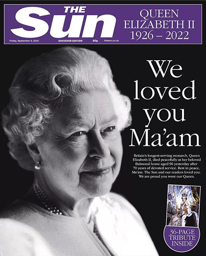 70 yıllık hükümdarlığı sona eren Kraliçe Elizabeth’in ölümü dünya basınında! 'İyi Geceler Hanımefendi' 4