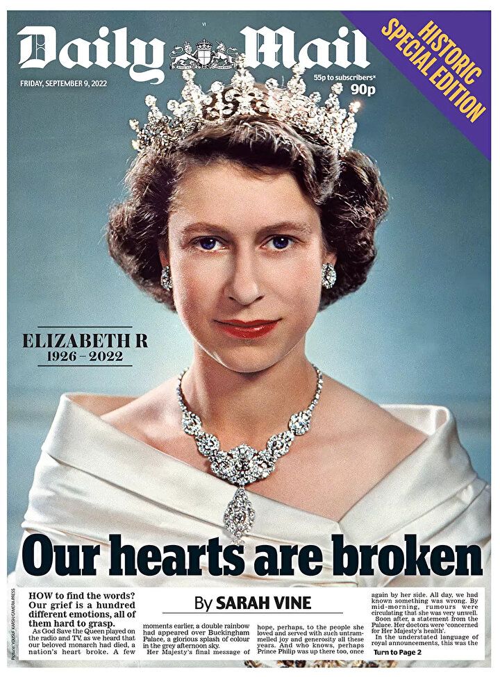 70 yıllık hükümdarlığı sona eren Kraliçe Elizabeth’in ölümü dünya basınında! 'İyi Geceler Hanımefendi' 6