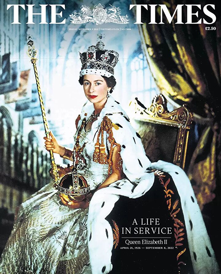70 yıllık hükümdarlığı sona eren Kraliçe Elizabeth’in ölümü dünya basınında! 'İyi Geceler Hanımefendi' 1