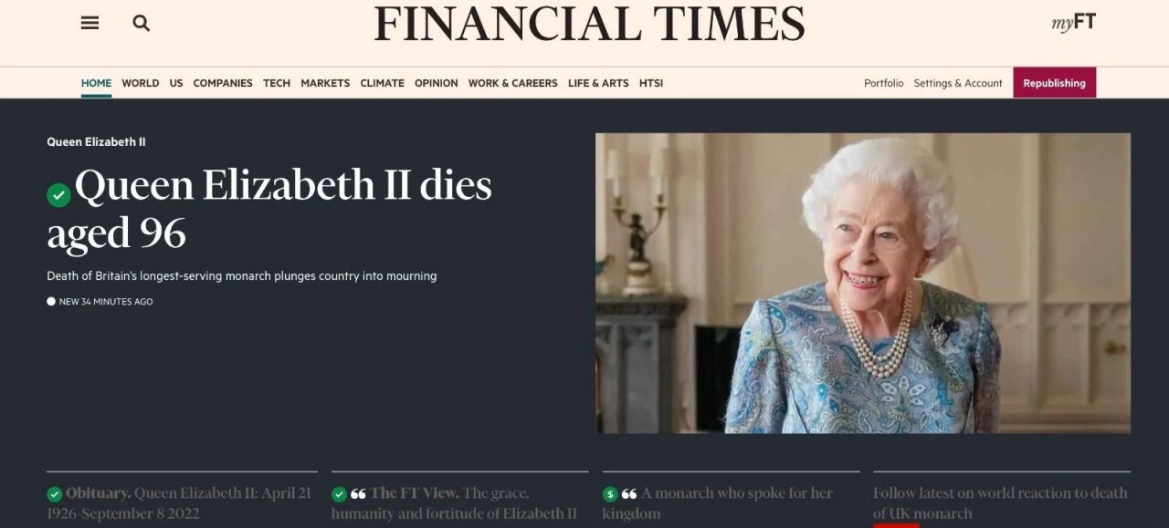 70 yıllık hükümdarlığı sona eren Kraliçe Elizabeth’in ölümü dünya basınında! 'İyi Geceler Hanımefendi' 13
