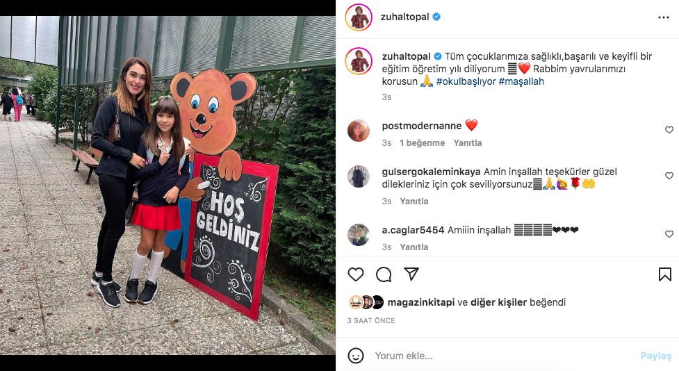 İlk ders zili çaldı, ünlü isimlerin okul heyecanı başladı 12