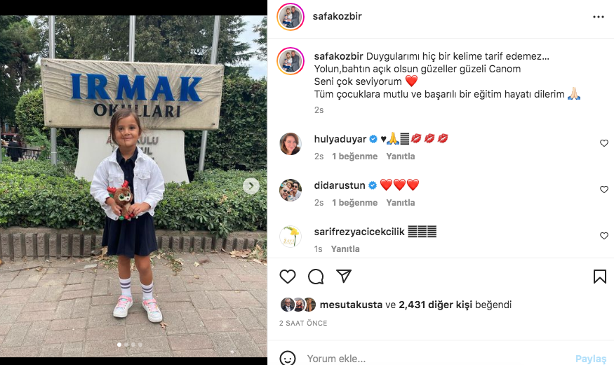 İlk ders zili çaldı, ünlü isimlerin okul heyecanı başladı 9