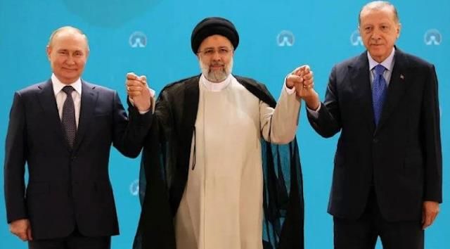 Cumhurbaşkanı Erdoğan, Putin, Reisi, Aliyev ve diğer liderler bir araya geldi 4