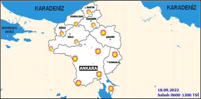Ankara'da bugün sıcak hava etkisini gösterecek! Ankara hava durumu 18 Eylül 1