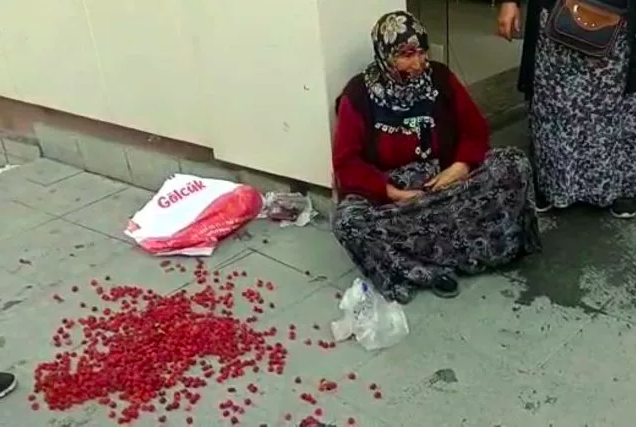Meyvelerinin başında gözyaşı döken yaşlı kadın sosyal medyada gündem oldu! Belediyeden açıklama geldi 2