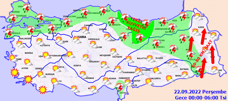 Meteoroloji'den yurt geneline kuvvetli yağış uyarısı! 4 gün boyunca sürecek... 7