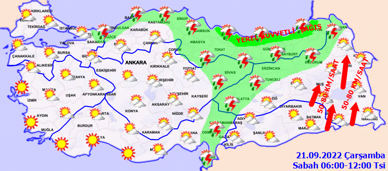 Meteoroloji’den 17 ile sarı kodlu uyarı: Kuvvetli yağış ve rüzgar bekleniyor, 4 gün tedbirli olun! 2