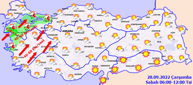 Meteoroloji’den peş peşe iki uyarı geldi: Kuvvetli rüzgar ve yağış kapıda! 2
