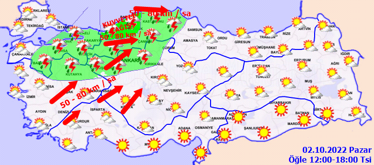 Meteoroloji’den İstanbul dahil 31 ile sarı kodlu uyarı: Kuvvetli rüzgar, fırtına ve yağışlara dikkat! 3