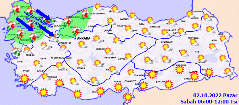 Meteoroloji’den İstanbul dahil 31 ile sarı kodlu uyarı: Kuvvetli rüzgar, fırtına ve yağışlara dikkat! 2