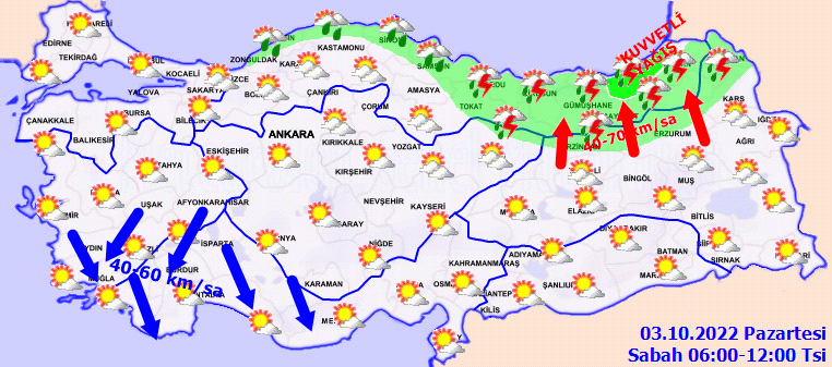 Meteoroloji bildirdi: Yarın kuvvetli yağış ve rüzgara karşı tedbirli olun! 2