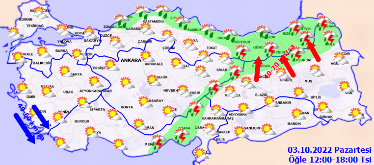 Meteoroloji bildirdi: Yarın kuvvetli yağış ve rüzgara karşı tedbirli olun! 3
