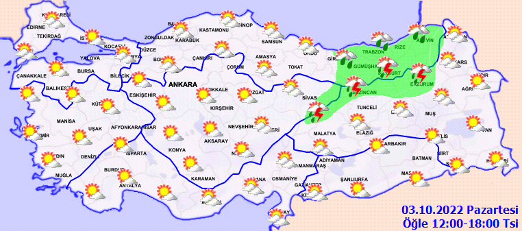 Meteoroloji 4 ile sarı kodlu uyarı yaptı: Kuvvetli yağış ve rüzgar etkili olacak 3