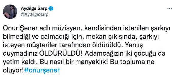Ünlü isimler, 'istek parça' nedeniyle öldürülen Onur Şener cinayetine sessiz kalmadı 25